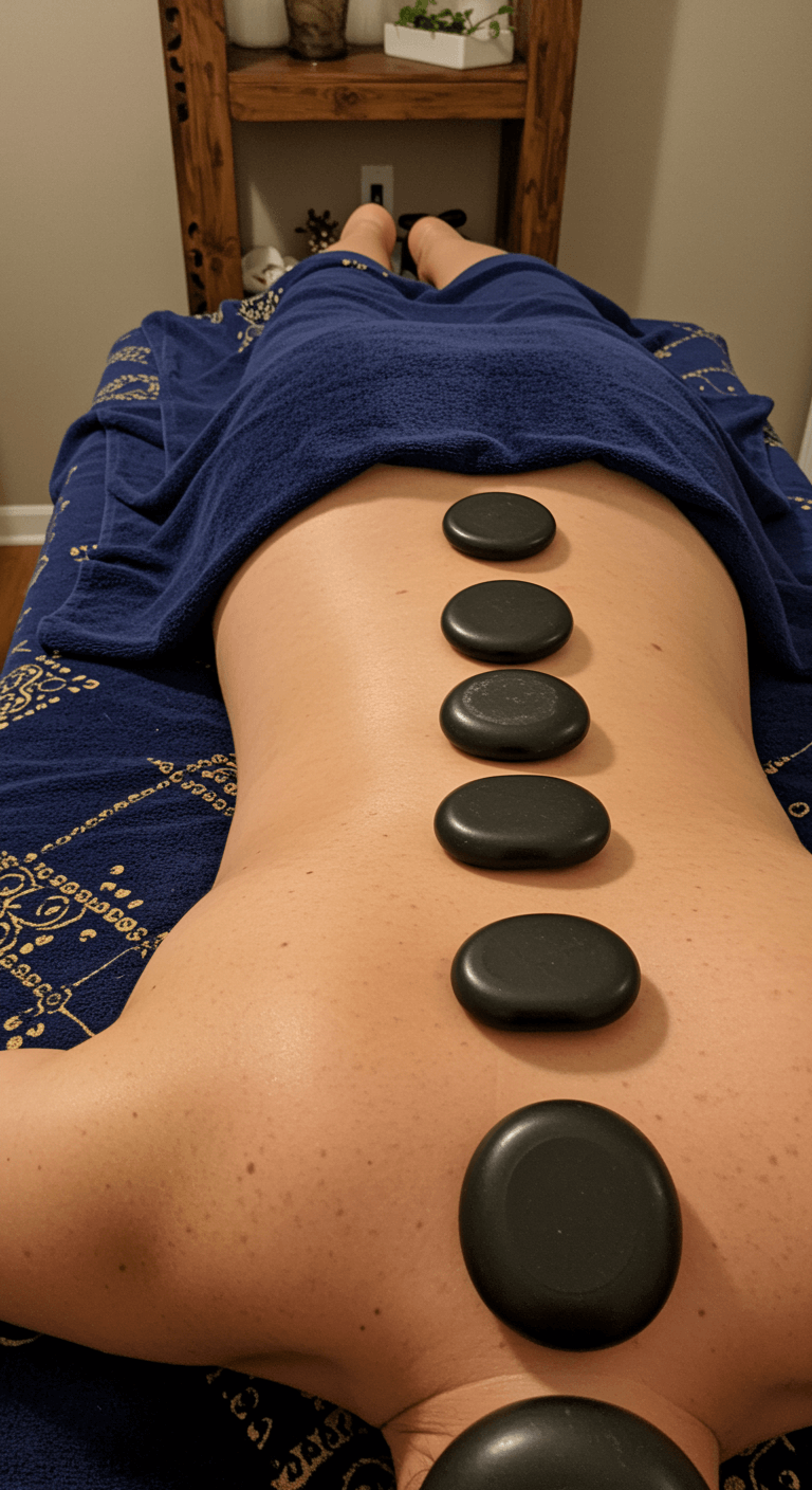 Masajista profesional preparando aceites esenciales